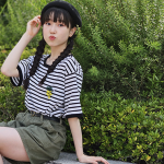 【動画】現役女子高生・いわむらゆきねがボーダーカジュアルコーデで元気良く語る！＜少女歌劇団ミモザーヌ１期生＞