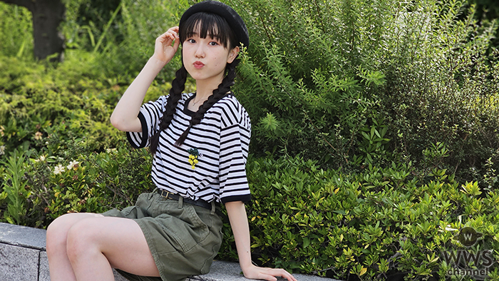 【動画】現役女子高生・いわむらゆきねがボーダーカジュアルコーデで元気良く語る！＜少女歌劇団ミモザーヌ１期生＞