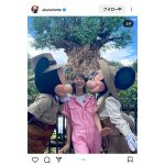 堀田茜、ミッキーとミニーから愛の祝福！フロリダのディズニーを満喫！