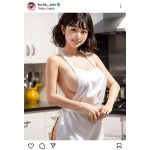 くりえみ、裸エプロンで夏の情熱誘う!隠し切れないド迫力はなまるボディーにコメント殺到!