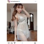 森咲智美、透け感たっぷりなランジェリー姿で誘惑