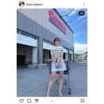 ゴルフインフルエンサー・藤澤響花、コストコ前で長脚美脚をパシャリ!「まさに美脚の定義」