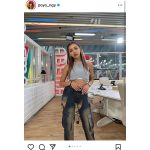 ゆきぽよ、デニムと肩出しコーデで小麦色の肌をチラ見せ！「コーデ可愛すぎ！」とファン歓喜