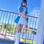 【インタビュー】dela・後藤ひなの、鈴鹿8時間耐久ロードレースで美脚眩しい、爽やかなスカイブルーのRQコスチューム姿を披露！