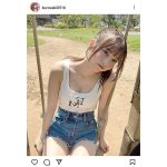 黒嵜菜々子、ラフな私服姿でチラリ美谷間!思わぬラッキースケベにファンどよめく