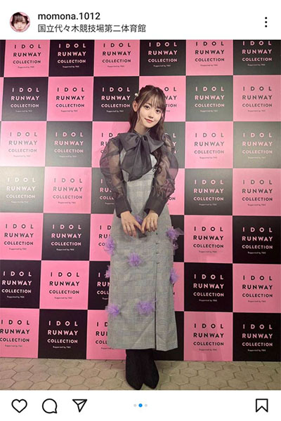 高嶺のなでしこ・松本ももな、「大人っぽいの好き?黒の衣装でした」とアイドルランウェイコレクション出演をファンへ報告!