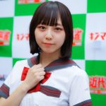 天羽生茜(すーぱーぷーばぁー!!)、黒髪正統派制服姿のギャップに誰もが心奪われること間違いなし!＜真夏の制服撮影イベント『学園天国』in 駒沢球場＞