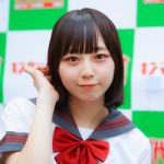 天羽生茜(すーぱーぷーばぁー!!)、黒髪正統派制服姿のギャップに誰もが心奪われること間違いなし!＜真夏の制服撮影イベント『学園天国』in 駒沢球場＞