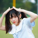 ツインテールの天使、きみか降臨!『Azatoi』爽やか制服姿でファンの心を魅了!＜真夏の制服撮影イベント『学園天国』in 駒沢球場＞