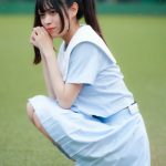 ツインテールの天使、きみか降臨!『Azatoi』爽やか制服姿でファンの心を魅了!＜真夏の制服撮影イベント『学園天国』in 駒沢球場＞