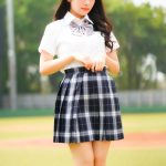 【写真特集】桜井もも(ミライサガシ)、可愛さ爆発からの太ももちらりに視線が釘付け！＜真夏の制服撮影イベント『学園天国』in 駒沢球場＞