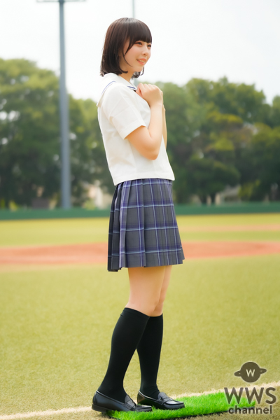 【写真特集】天羽生茜(すーぱーぷーばぁー!!)、　　　　　に視線が釘付け！＜真夏の制服撮影イベント『学園天国』in 駒沢球場＞