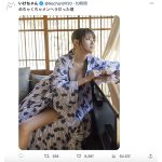 YouTuber・いけちゃん、着崩し浴衣姿でランジェリー＆美脚全開！