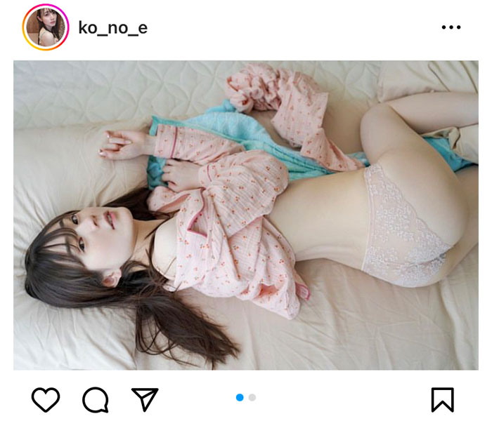 近衛りこ、はだけパジャマで桃尻大胆に見せつけ！