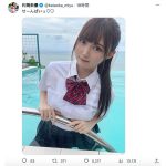 片岡未優、制服から透けた競泳水着が『えちえち』なフェチショットをお届け！