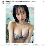 #2i2・森嶋あんり、濡れ髪でドキドキのセクシーショットを大胆披露
