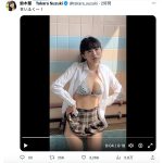 鈴木聖、制服シャツからまんまるバスト見せつけ！えちえちグラビア動画でファン悩殺