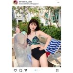 佐藤かれん、ハイウェストビキニ着こなし夏満喫