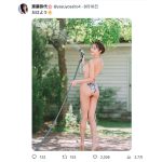 斎藤恭代、その美しさ女神級の美ボディをヘルシーに披露！