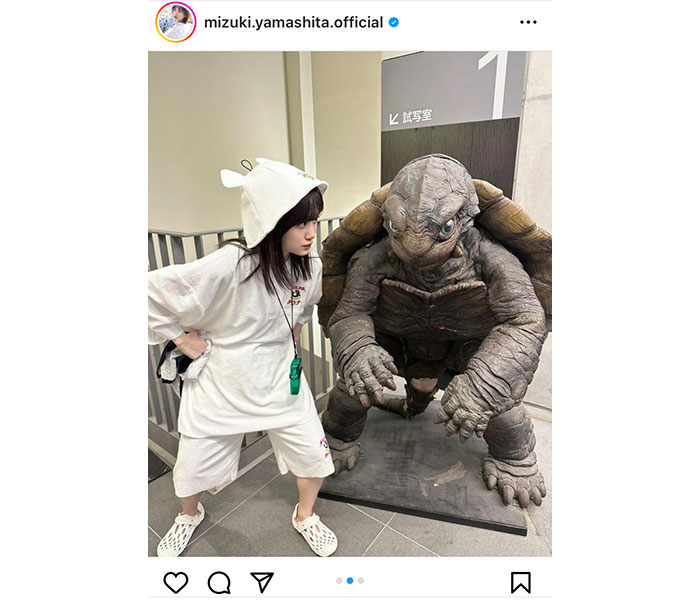 乃木坂46・山下美月、ガメラ再び。サウナウェア姿で再戦！
