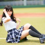 【写真特集】桜井もも(ミライサガシ)、可愛さ爆発からの太ももちらりに視線が釘付け!<真夏の制服撮影イベント『学園天国』in 駒沢球場>