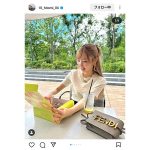 本田仁美、ドーナッツを「パクッ」頬張る可愛らしいSHOT公開！FENDIをオシャレに着こなす姿が話題に！