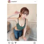 竹内星菜、ふっくら美バストがたまらない妹風・上目づかい悩殺ショットを公開！「最高の眺め」とファン悶絶