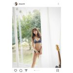 新田さちか、ネイビーの下着でふっくらバストがチラリ「スタイル良すぎです〜」「かわいすぎ」とファン歓喜