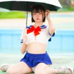 【写真特集】達家真姫宝(夜宙☆ShiNew')、ショート丈のセーラー水着で可愛らしく登場！！＜近代麻雀水着祭2023＞