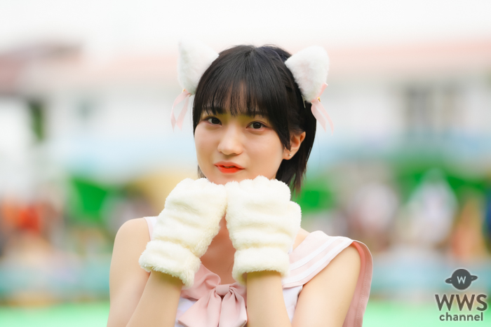 【写真特集】雅ことめ(アイスマ)、ネコ耳をつけて、パステルピンクのセーラー風水着で登場！！＜近代麻雀水着祭2023＞