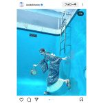 明日花キララ、浴衣姿でプールを楽しむ可愛さ満点のSHOT投稿！「プールの中で目開けれる派？」