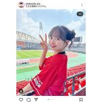 「可愛過ぎる応援団！」近藤沙瑛子、えがお健康スタジアムに登場！ロアッソ熊本への想いつづる！