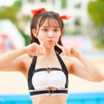【写真特集】大園みゆう、メイド風セパレート水着で元気弾ける!!<近代麻雀水着祭2023>