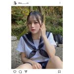 「もっと下が…見たいっ！！」あの夏を思い起こさせる制服SHOT！コスプレしまくるりつが河原でセクシーかつ懐かしい一幕を披露