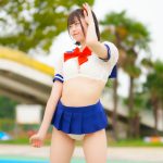 【写真特集】達家真姫宝(夜宙☆ShiNew')、ショート丈のセーラー水着で可愛らしく登場！！＜近代麻雀水着祭2023＞