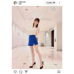 この清楚系お姉さんは誰？フリーモデル・KM、マリンブルーのミニワンピが似合いすぎ！「一生に一度で良いから生で見て見たい」