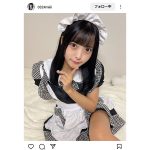 「ギリギリすぎる！」増田みい、ベッド上で可愛過ぎるメイド姿を披露！ギリ丈のスカートから美太ももあらわる！