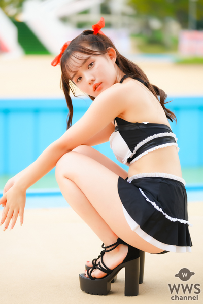 【写真特集】大園みゆう、メイド風セパレート水着で元気弾ける！！＜近代麻雀水着祭2023＞