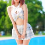 【写真特集】つぼみ(SITRA.)、清楚な制服をイメージした水着で登場！！＜近代麻雀水着祭2023＞
