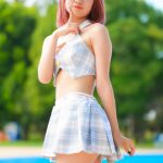 【写真特集】つぼみ(SITRA.)、清楚な制服をイメージした水着で登場！！＜近代麻雀水着祭2023＞
