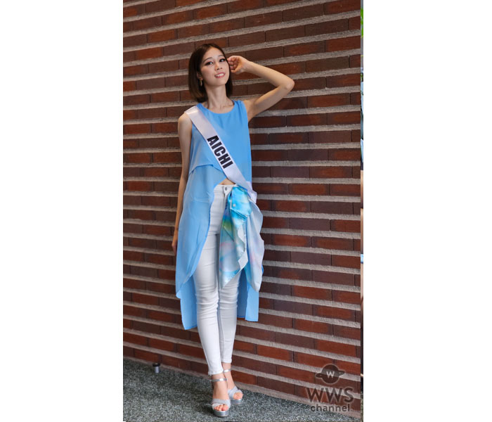 【動画】愛知代表女子大生・栗木里美さんがへそ出し＆白のスキニーパンツで意気込み語る！＜ミスユニバーシティ2023＞