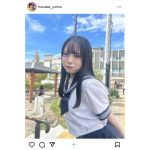 あざと可愛すぎ！真っ白なキャンバス・浜辺ゆりなの制服SHOTに「好きだ！」と叫べ！