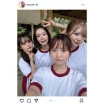 新田さちか、「Second School Life」共演の新唯・水野舞菜・姫澤めぐとの体操服＆制服姿オフショットが眩しすぎる
