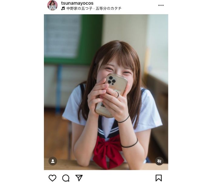 コスプレイヤーつなまよ！、はじける笑顔が可愛すぎて、見てるだけでドキドキするSHOTを披露！