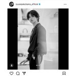 「心臓止まってしまいそう」横浜流星、DIOR着こなしモノクロショットがカッコよすぎると話題に！