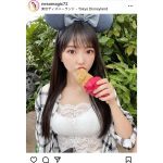 キュートなミニーマウスの吉沢朱音、ディズニーランドで隣にいて欲しい！