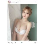 こぼれ落ちそう・・・。ヘラヘラ三銃士・まりな、豊満バストあらわのセクシーショットにファン興奮