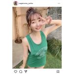 我妻ゆりか、肌色多めのタンクトップ姿に「可愛いすぎてずるい」の声