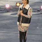 トラウデン直美、総柄のミニ丈ワンピ＆ニーハイブーツでチラ見せ〈TGC フェス 山梨 2023〉