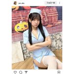 思わず拡大！？奥ゆいの超ミニ丈ナースコスプレ姿にファンもメロメロ！！